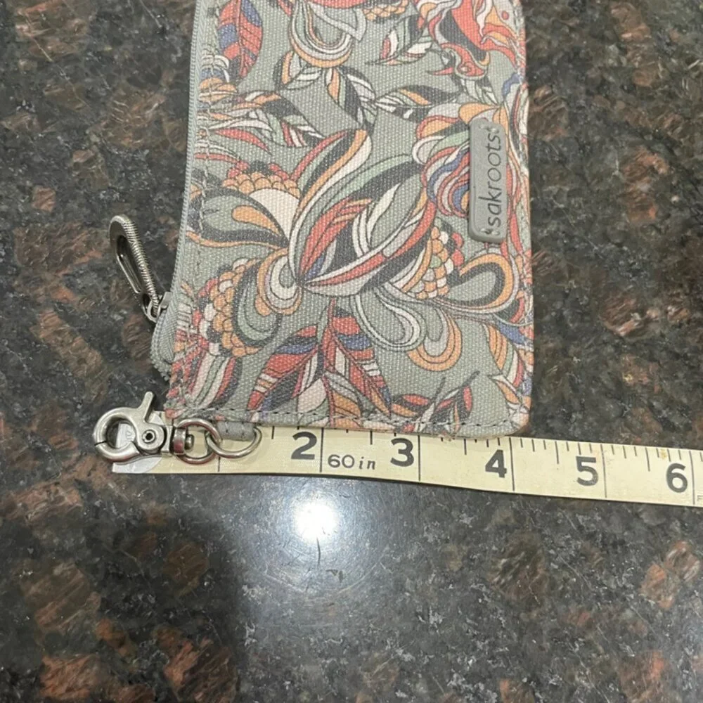 SAKROOTS KEYCHAIN MINI WALLET GRAY‎ MULTICOLORS